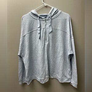 Ricki's Half-Zip Lightweight Hoodie Women's XL Light Blue Excellent‎